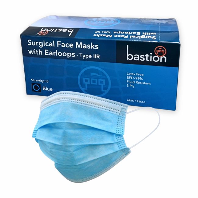 3 Ply Face Mask with Earloop, 50 Pack