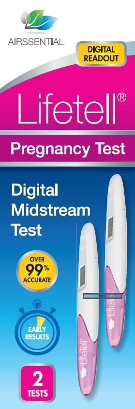 Lifetell Digital Pregnancy Test - Double Test - Airssential Health Care
