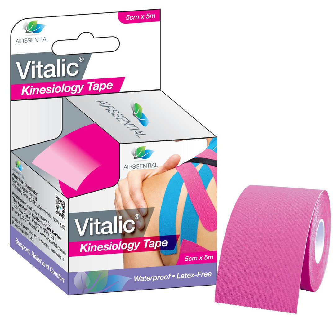 VITALIC KINESIOLOGY TAPE 5CM X 5M, PINK - Airssential Health Care